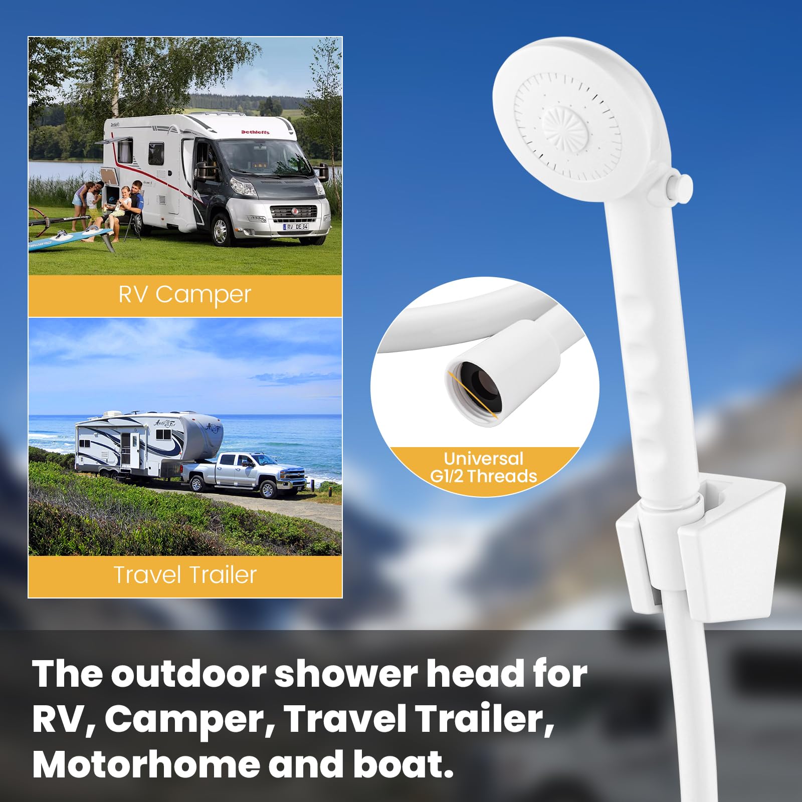 Amazon.co.jp: キャンピングカーシャワーヘッドとホース RV屋外